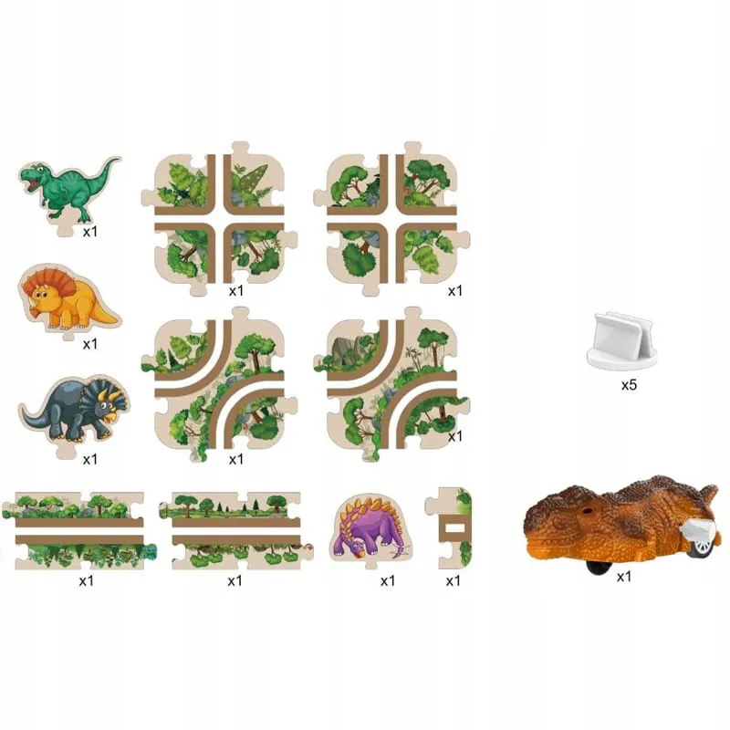 droga-tor-dla-samochodow-dinozaury-puzzle-44-elementy-stan-nowy