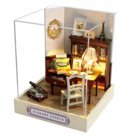 miniaturowe-biuro-puzzle-3d-biuro-meble-led-apartament-salon-ksiazka