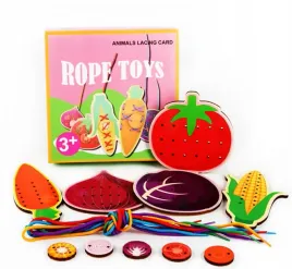 nauka-wiazania-montessori-warzywa-drewniane