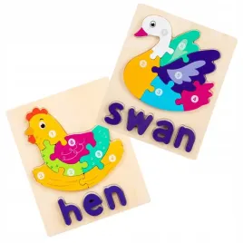 puzzle-drewniane-edukacyjne-kura-labedz-angielski