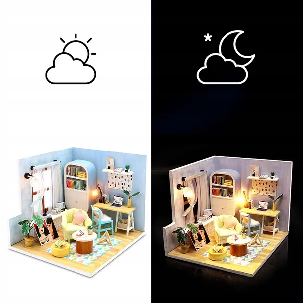 miniaturowy-domek-blekitne-retro-efekty-podswietlenie-led-swietlne