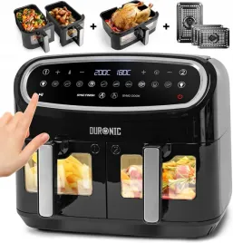 duronic-af34-bg-air-fryer-xxl-z-afd1-duza-komora-10l-i-2x-po-45l-or-frytkow