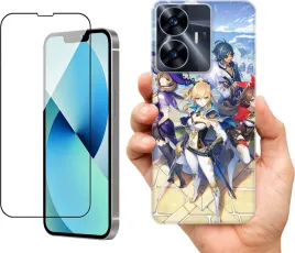 etui-na-realme-c55-wzory-genshin-impact-szklo