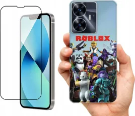 etui-na-realme-c55-wzory-roblox-szklo