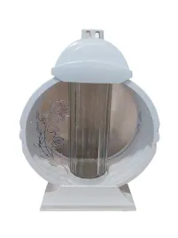 znicz-szklany-kapliczka-biala-owalna-z-roza-srebrna-l-16b