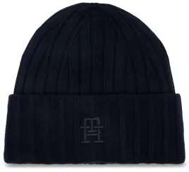 czapka-zimowa-tommy-hilfiger-damska-granatowa-z-domieszka-welny-i-kaszmiru