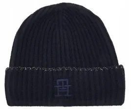 czapka-zimowa-tommy-hilfiger-damska-granatowa-z-welna-i-kaszmirem
