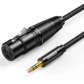 kabel-audio-av182-ugreen-xlr-zenski-do-jack-3-5-meski-2m-czarny
