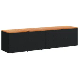 skrzynia-ogrodowa-czarna-220x50x54-cm-polirattan-i-akacja