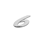 emblemat-znaczek-do-mazda-cyfra-6-chrom