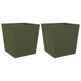 donice-ogrodowe-2-szt-oliwkowe-50x50x50-cm-stal