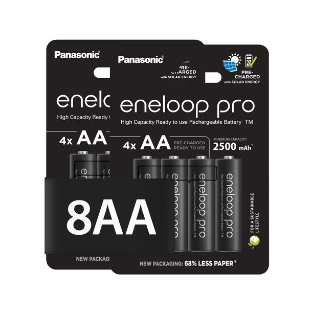 AKUMULATORKI ENELOOP PRO AA 2500 mAh 8x FOTO/LAMPY