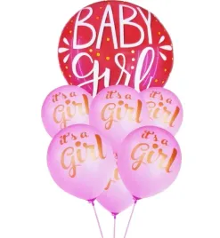 zestaw-balonow-baby-girl-rozowe-7-sztuk