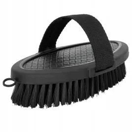 szczotka-dla-konia-start-braided-z-paskiem-do-usuwania-kurzu-czarna