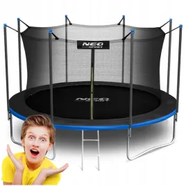 trampolina-ogrodowa-dla-dzieci-374cm-12ft-drabinka-siatka-wewnetrzna