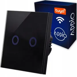 dotykowy-szklany-wlacznik-swiatla-led-fi60-podwojny-czarny-wifi-tuya-smart