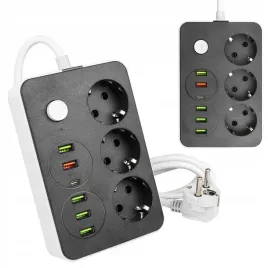 przedluzacz-listwa-2m-zasilajaca-6x-usb-uziemienie-3-gniazda-czarny-3x1mm