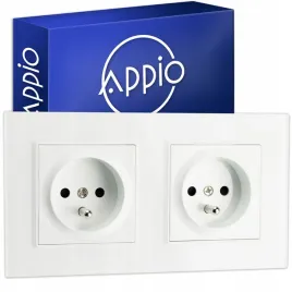 kontakt-biale-gniazdko-elektryczne-2-z-bolcem-podwojne-fi60-ramka-szklana