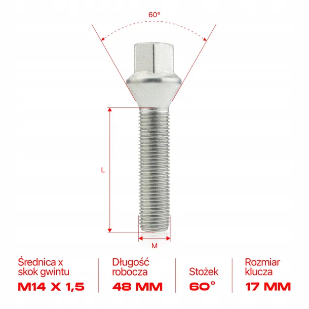 10-dlugie-sruby-getmann-m14x1-5x48mm-stozek-klucz-17-waga-z-opakowaniem-0-5-kg