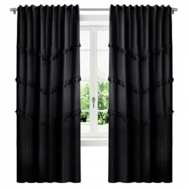 czarna-zaslona-do-salonu-na-tasmie-wave-zaslona-tunel-fredzelki-250x145-cm