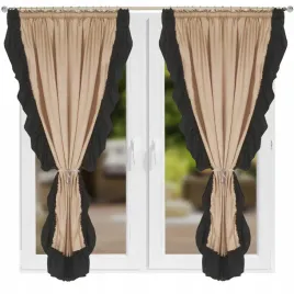 zaslona-do-salonu-sypialni-gladka-falbany-160x150-bezowa-czarna-komplet