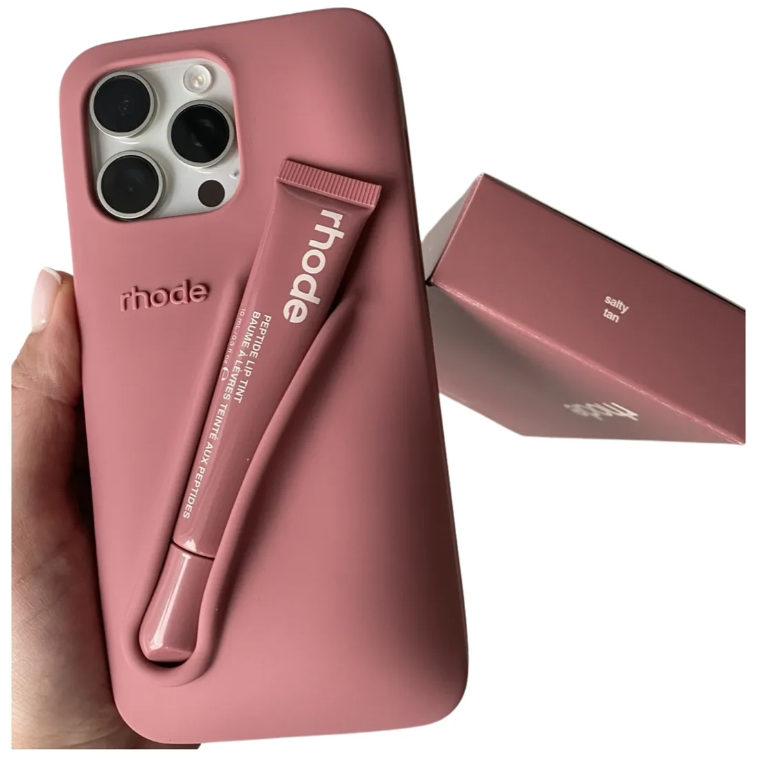 iPhoneアクセサリー rhode iPhone15pro case & lip tint Rhode Fall Lip Case for iPhone 15 Pro – text treat tint | Soft