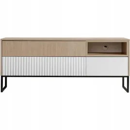 elegancka-biala-szafka-rtv-zoe-f02-2k1s-jodelka-scandi-na-czarnym-stelazu