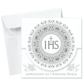zaproszenia-komunia-ihs-srebrny-ornament-12x12-cm-maki-10-szt