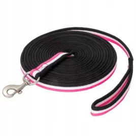 lonza-dla-konia-start-threestripe-8m-nylonowa-rozowa-biala-czarna