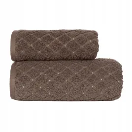 gruby-miekki-brazowy-recznik-bawelniany-50x90-glamour-520g-frotte