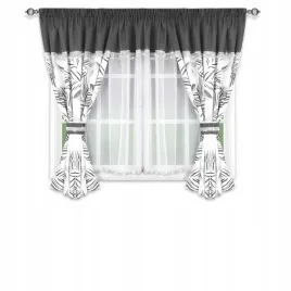 komplet-firana-zaslony-woal-liscie-160x400-zestaw