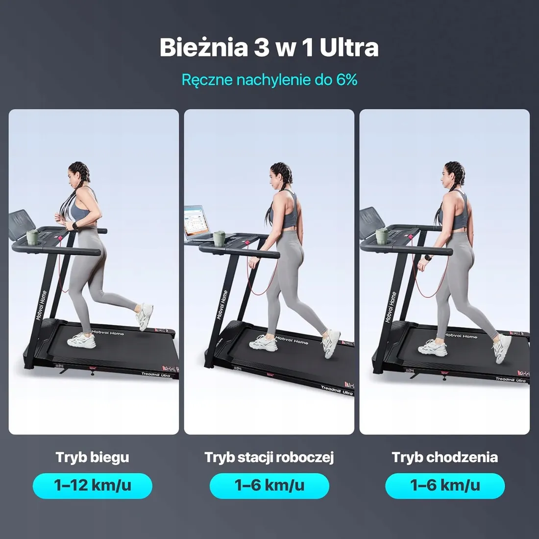 Mobvoi  トレッドミル　Ultra Model T4226 Bieżnia elektryczna Mobovi Treadmill Ultra T4226 12km/h