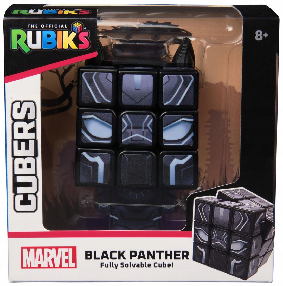 Cubo Rubik's Black Panther 3x3 - Rompicapo Da Collezione Con Base Da Esposizione, Giocattolo Tattile 8+ Anni
