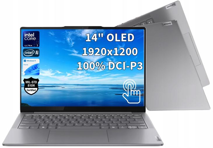 LAPTOP Lenovo Slim 7 14 ULTRA 7 AI 32GB 1TB OLED FHD+ DOTYK 400NIT HDR W11