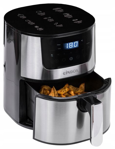 FRYTKOWNICA BEZTŁUSZCZOWA AIR FRYER LINBOX CZARNA