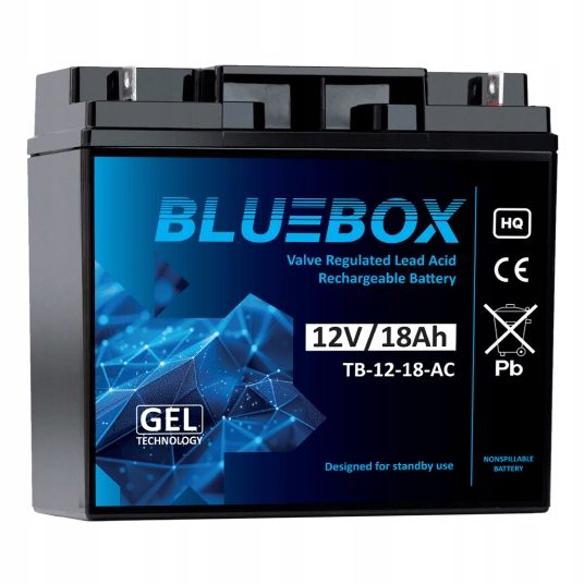 ﻿Akumulator żelowy BlueBox 12 V 18 Ah