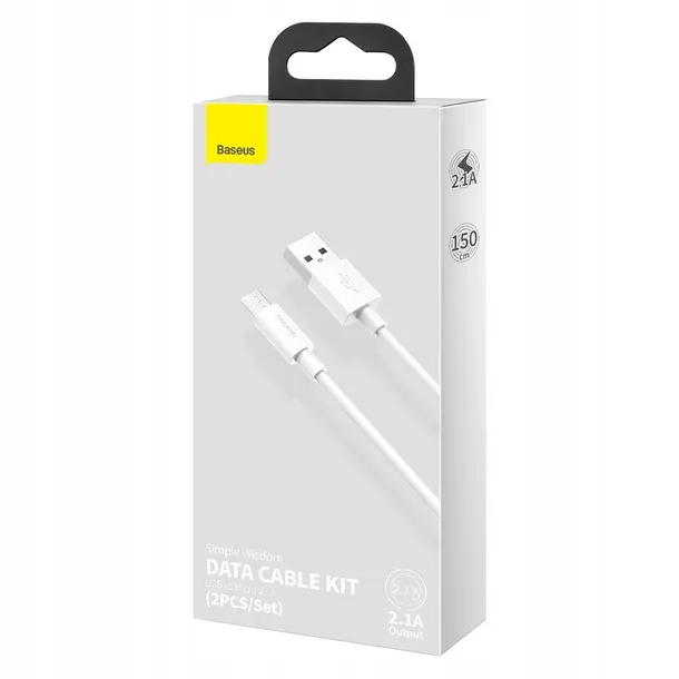 kabel-micro-usb-do-usb-baseus-simple-wisdom-2-1a-1-5m-bialy-2szt-stan-nowy-kolor-bialy