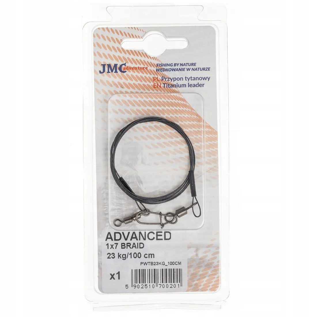 przypon-jmc-titanium-braid-1x7-advanced-23kg-100cm-stan-nowy
