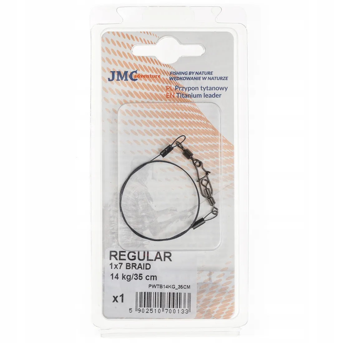przypon-jmc-titanium-braid-1x7-regular-14kg-35cm-stan-nowy