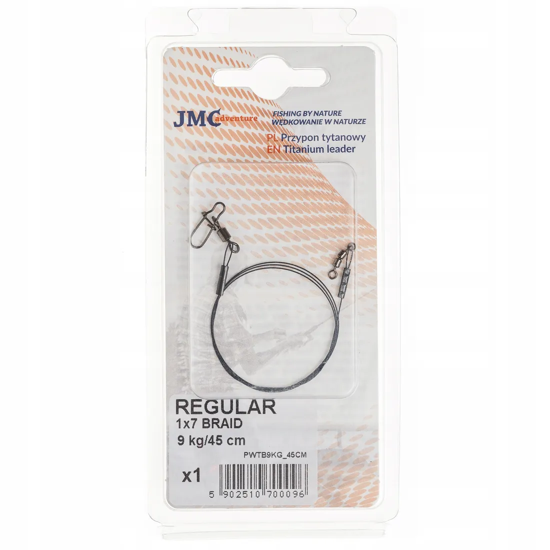 przypon-jmc-titanium-braid-1x7-regular-9kg-45cm-stan-nowy