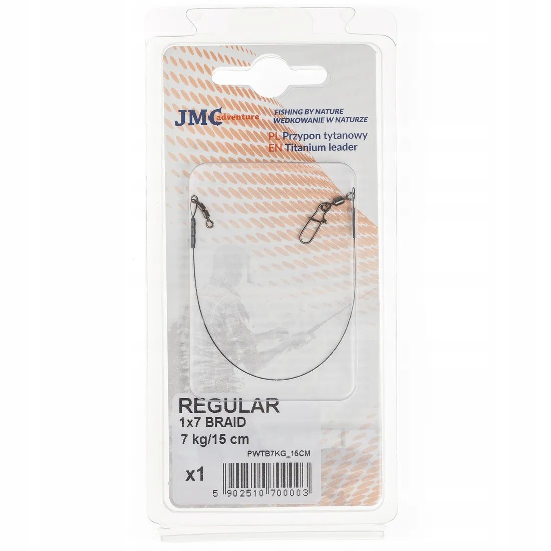 przypon-jmc-titanium-braid-1x7-regular-7kg-15cm-stan-nowy