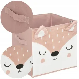 kosz-pojemnik-organizer-tekstylny-dla-dzieci-na-zabawki-jelonek-29x29-cm