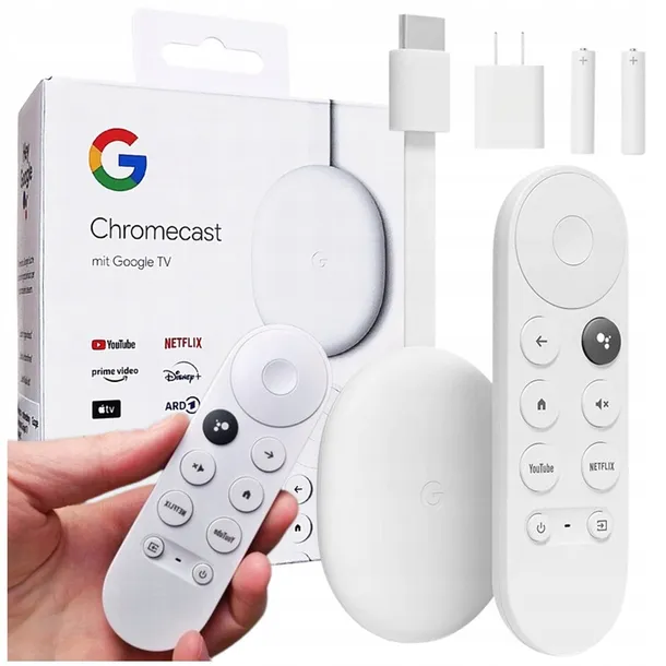 Google Chromecast ウルトラ4K対応 ODTWARZACZ MULTIMEDIALNY GOOGLE CHROMECAST 4k HD 4 GB Smart TV