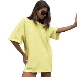 koszulka-damska-oversize-dluga-t-shirt-cytrynowa-tunika-mini-sukienka-m