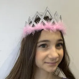 diadem-srebrny-z-puszkiem-ca003r-rozowym-ksiezniczka-krolowa