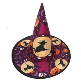 kapelusz-czarownicy-fioletowy-cc258-z-iwiedzma-i-dyniami-halloween-andrzejk