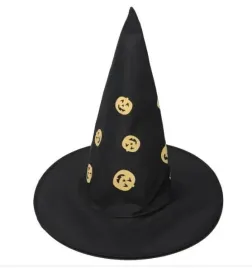 kapelusz-czarownicy-czarny-dynie-cc268-wiedzma-halloween-andrzejki