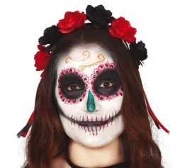 opaska-halloween-z-kwiatami-26458bz-czarno-czerwonymi-meksykanski-festiwal