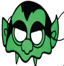 maska-wampira-zielony-pt012-dla-dzieci-halloween