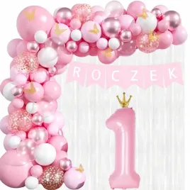 girlanda-balonowa-balony-rozowe-dekoracje-na-roczek-dla-dziewczynki-zestaw